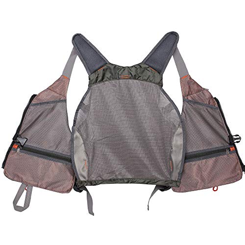 Waxaya Lightweight Fly Fishing Vest with Multi Pockets Adjustable Size Mesh Fishing Backpack for Men and Women - color: Green