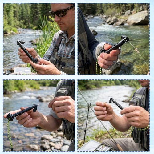 2 Pack Fly Threader, Threading Tool for Fishing Flies, Easy Fly Threading Solution for Anglers, Compact Fishing Accessories with Most Hooks, tippets, and Fly Styles