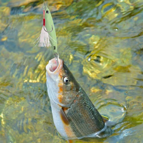 Fishing Jigs Metal Fishing Spoons Lures, Blade Bait Spinner Long Casting Jigging Spoon Lure Vertical Hard VIB Swimbait for Walleye Bass Trout Freshwater & Saltwater