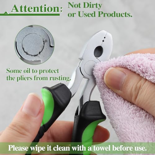 SPEEDWOX 5.5-Inch Fishing Crimper with Cutter Fishing Crimping Tool Fishing Pliers for Single-Barrel Sleeves Fishing Line Cutter Crimp Pliers Fishing Line Snips Micro Fishing Fishing Crimps - color: Green