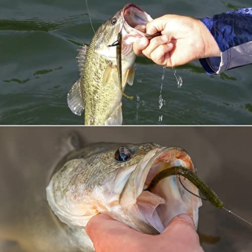 50/131pcs Wacky rig kit,4in Fishing Worms Lures,Wacky Worm Fishing Lure Kit for Bass Trout