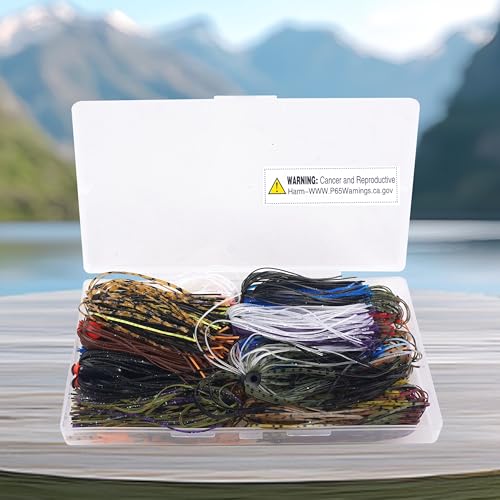 OROOTL Silicone Jig Skirts Spinnerbait Skirt Replacement Bass Fishing Lures for DIY Spinner Baits Buzzbaits Squid Jig Accessories - color: D-Skirts-18pcs
