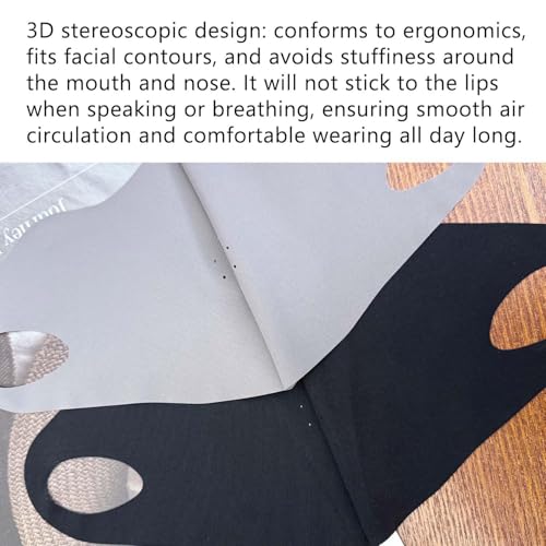 3D Ice Silk Cooling Sun Protection Face Mask, Breathable Cycling Mask with Adjustable Ear Loops, Reusable Summer Face Cover - color: Black