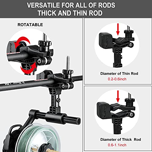 PLUSINNO Fishing Line Spooler For Fishing Reels, Fishing Gear And Equipment Gift For men With Unwinding Function Versatile for Thick & Thin Rods, Works with Spinning Reel, Cast Reel Without Line Twist - style: Fishing Rod & Table Clamp Spooler Function