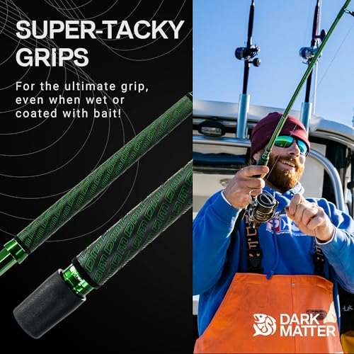 Dark Matter Psychedelic Casting Fishing Rods Medium Heavy Power X - High-Modulus M3 Carbon Nano Baitcaster Rod Saltwater and Freshwater Fishing Rods, 7ft Medium Heavy Baitcasting Rod - color: Green, size: 7'0" Power - Z