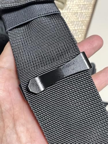 TACNEX Tactical Backpack Strap Clip Webbing Keeper Holder MOLLE Belt Hook Retainer Harness/Sling/Bag/Military Strap Stays - color: Black, size: 1 1/2"