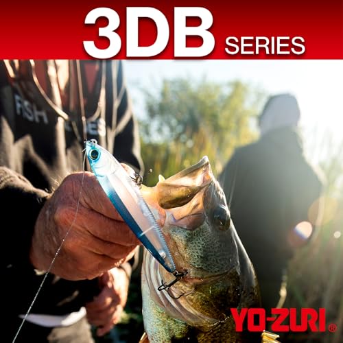 Yo-Zuri 3DB Prop Floating Lure, Prism Shad, 3 1/2-Inch - color: Prism Fire Tiger, size: 3-1/2"