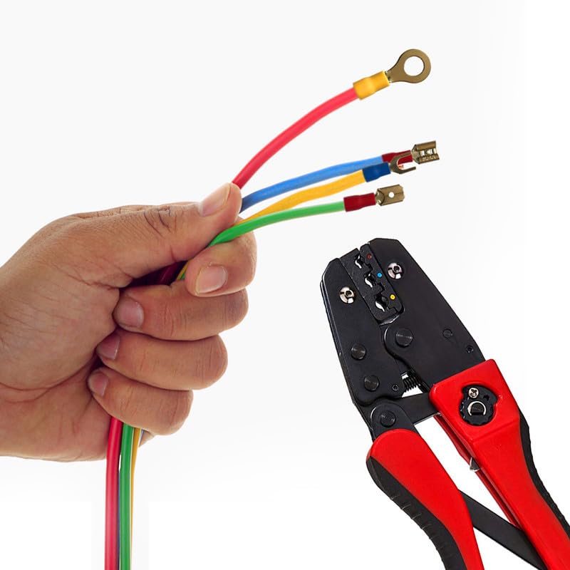 300PCS Wire Connectors, Insulated Crimp Terminals Assortment Kit - Includes Ring, Spade, Butt, Quick Disconnect, Fork for Automotive Electrical Wiring
