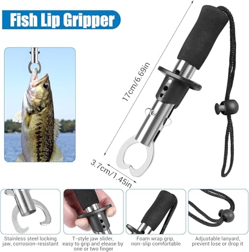 Layers Fishing Tackle Box, 213Pcs Fishing Lures Kit with Small Fishing Tool Kit Containing Weights Scale, Lip Clip, Hook Remover, Fishing Accessories, Fishing Gear for Beginners, Kids, Men, Adults - color: khaki&white