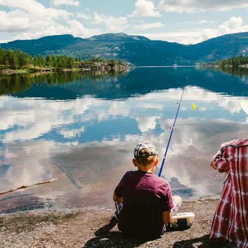 Kids Fishing Pole, Telescopic Fishing Rod, Toddler Collapsible Fishing Rod and Reel Combo with Tackle Box, Fishing Line, Bobber, and Soft Lures for Boy, Girl, Youth, Beginner, Over 4 Years Old - color: blue+pink