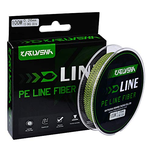 Braided Fishing Line, Abrasion Resistant Zero Stretch Braided Lines 4/8 Strands Super Strong Superline 6Lb -100Lb Test 109/328/547/1094/2187 Yards - color: Yellow/Black(4 Strand), size: 25 LB (328 Yards)