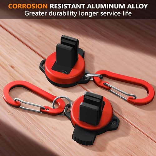 Fishing Rod Clip(Extra-Strength Version), Wearable Fish Rod Holder, Fly Fishing Pole Holder Pole Clips Fly Fish Accessories - color: red