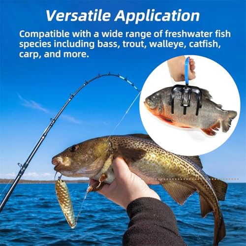 3 Claw Fish Gripper, Metal Fishing Pliers Gripper Catch Fish Control Clamp, Must Have Fishing Pliers Control Tool Fishing Accessories for Most Freshwater Fish Grip Tackle Holder - color: 3+2 claw