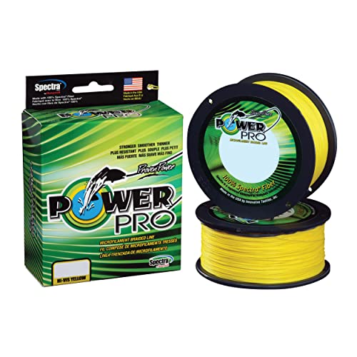 PowerPro Spectra Fiber Braided Fishing Line, Hi-Vis Yellow, 150YD/8LB, 21100080150Y