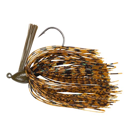 Booyah Boo Jig Bass Fishing Lure with Weed Guard - color: Green Pumpkin