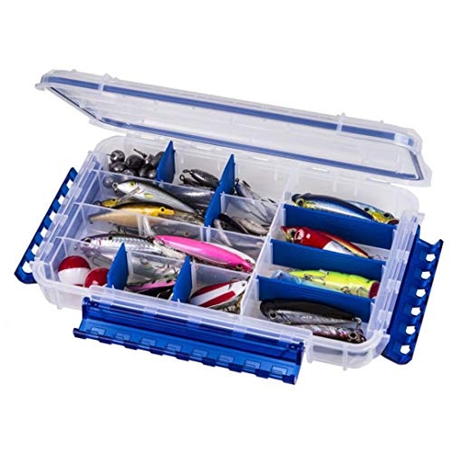 Flambeau Outdoors WP4005 Waterproof Fishing - Includes 11 Dividers, 16 Compartments, Waterproof Clear Fishing Lure Organizer, Ultimate Tuff Tainer with Zerust Dividers - 10.79" L x 7.20" W x 1.89" D - size: Standard - 16 Compartments