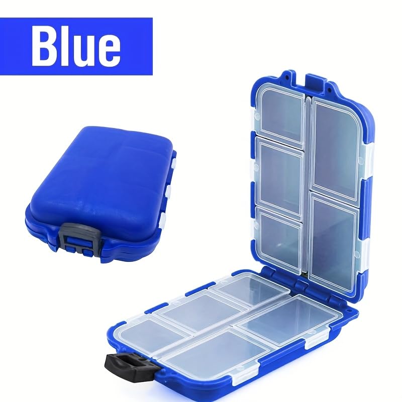 Tackle Accessories Case Mini Reversible Storage Case Multi-Function Tool Box Lure Portable Removable Plaid Blue