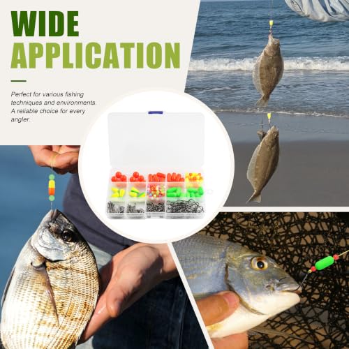 Pompano Rigs Making Kit Surf Fishing Rig Saltwater Fishing Accessories Bottom Rig Parts Pompano Snell Floats Fishing Beads Circle Hooks Fishing Swivels Duo Lock Snaps Pompano Rigs for Surf Fishing