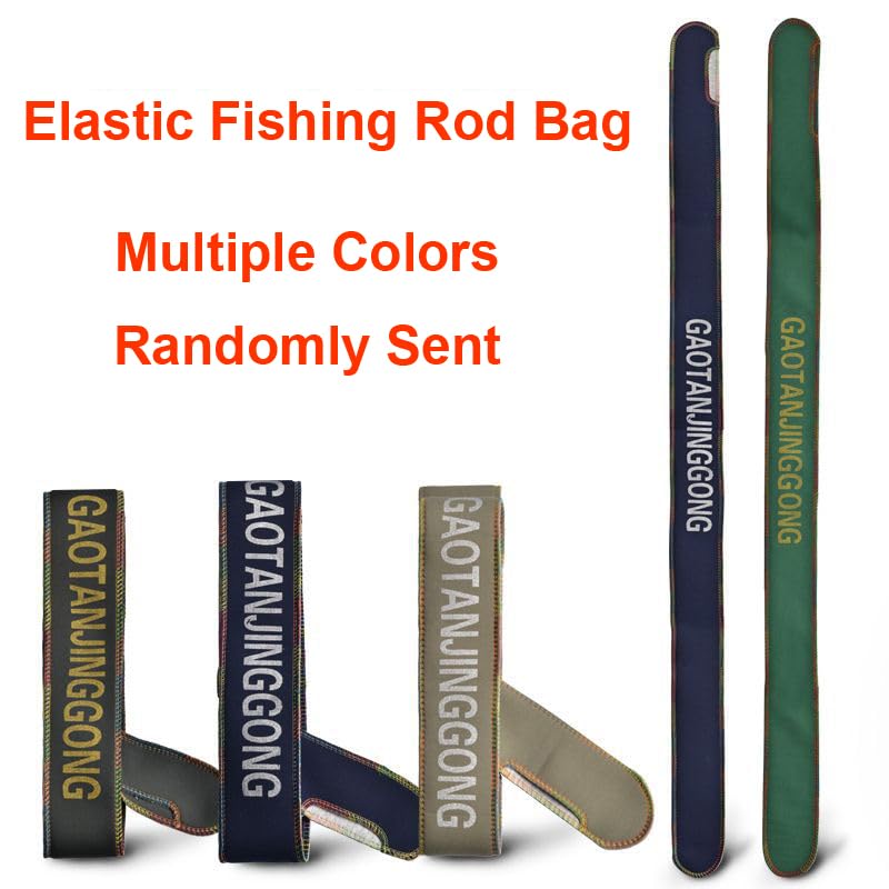 2 Pack Fishing Rod Sleeve Protective Cover Case Elastic 40'' - 50'' Fishing Pole Gloves Sock Holder Protector Thickened Scratch-Proof Rods Bag