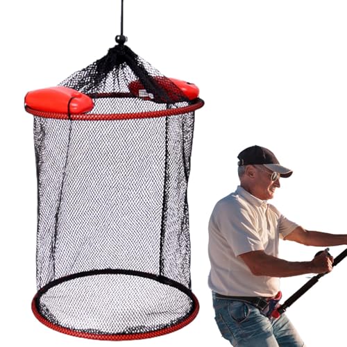 Fishing Net Bucket - Fish Drying Rack, Hanging Fish Dryer | Caught Mesh Net Basket for Outdoor Floating Water Fishes, Fishing Supplies, Foldable Fish Basket - size: 25x30cm