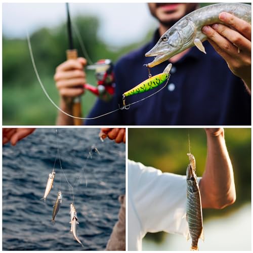 3 PCS Elastic Fishing Thread Invisible 0.2mm Length 656 Feet Per Spool | Elastic Fishing String Line Bait Thread for Salmon Sturgeon Bass