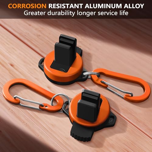 Fishing Rod Clip(Extra-Strength Version), Wearable Fish Rod Holder, Fly Fishing Pole Holder Pole Clips Fly Fish Accessories - color: Orange