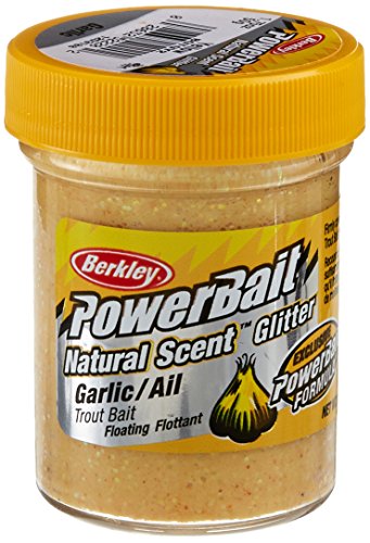 Berkley PowerBait Natural Glitter Trout Fishing Dough Bait - color: Yellow, style: Garlic