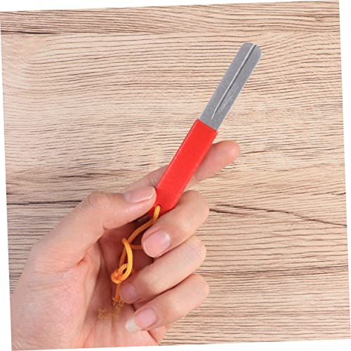 ARTIBETTER 1Pc Double Side Fish Hook Sharpener File with Hanging Strip Material Rounded Tip for Easy Use Portable Fishing Tool for Water and Land Coated Handle for Sure
