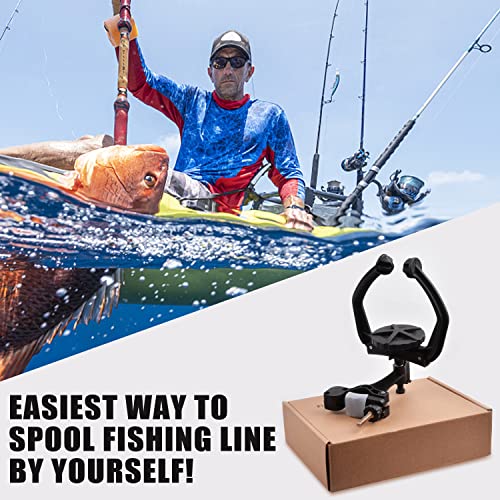 OROOTL Fishing Line Spooler Machine, Portable Fishing Reel Spooler Spooling Station Winder Spooler Braid Line Spooling Tool Men Women Gift
