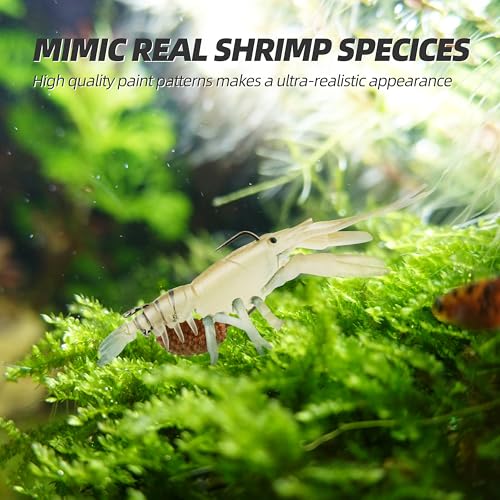 Pre-Rigged Weighted Shrimp & Crawfish Fishing Lures – Soft Bait with Lead Weight, Weedless, Realistic Action – Durable for Bass, Trout, Crappie, Saltwater & Freshwater Fishing - size: 4in-7/16oz