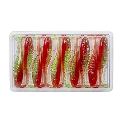 Bobby Garland Slab Hunt'R Soft Plastic Crappie Fishing Lure, 2.25 Inches, Pack of 10 - color: Blood Minnow