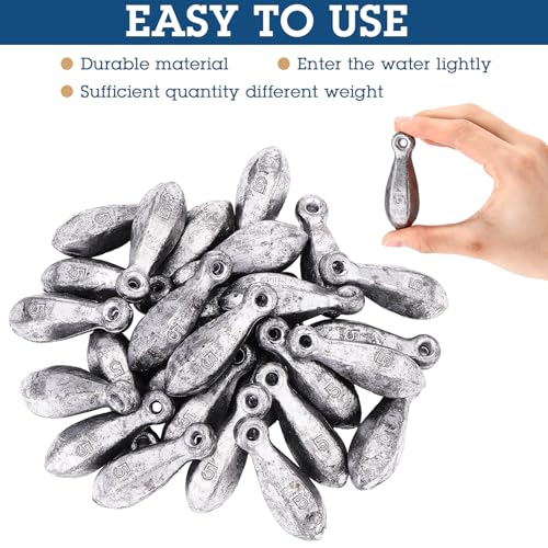27 Pcs Bank Sinker Fishing Sinkers Weights Bank Weights for Ocean Saltwater Freshwater Surf Bass Catfish Fishing Casting Gear Tackle - size: 5 oz