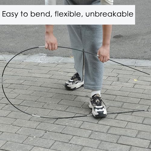 DIY Tent Pole, Replacement Tent Pole, Greenhouse Hoops,Telescopic Rod,Long Approximately 52ft, Diameter - 6.5mm,36 Packs, for Hiking Camping Backpacking Tent - color: 17 inches- 36 packs( black)