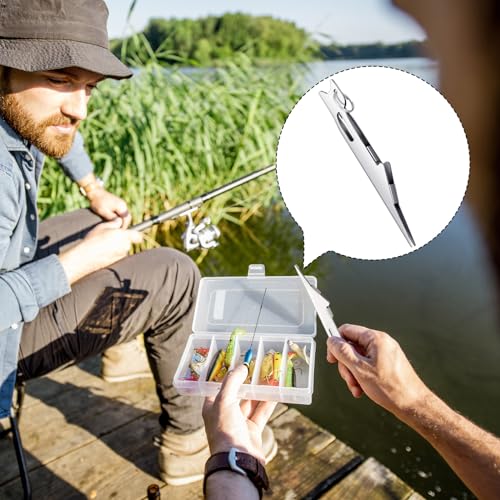 Gisafai 6 Pcs Fishing Line Knot Tyer Tying Tool Quick Tie Nail Knot Tying Tool Fly Fishing Angler Accessories Fly Equipment for Hooks Lures Lines Men - color: Silver