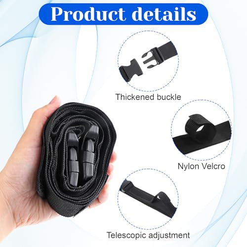 Heavy Duty Fishing Pole Storage Straps, Fishing Pole Holder Roof Rack Inside, Vehicle Fishing Rod Holder for Truck Car, SUV, Adjustable 43-61 Inch, 5 Rod Capacity