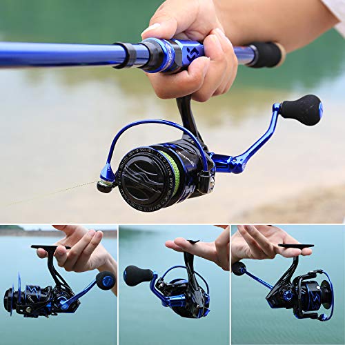 Sougayilang Spinning Reel – Ultra-Lightweight 6.2:1 High Speed, 17LB Max Drag, 12+1 Shielded Bearings, Metal Frame, Corrosion-Resistant for Freshwater and Saltwater Bass Redfish Inshore Fishing - size: 3000