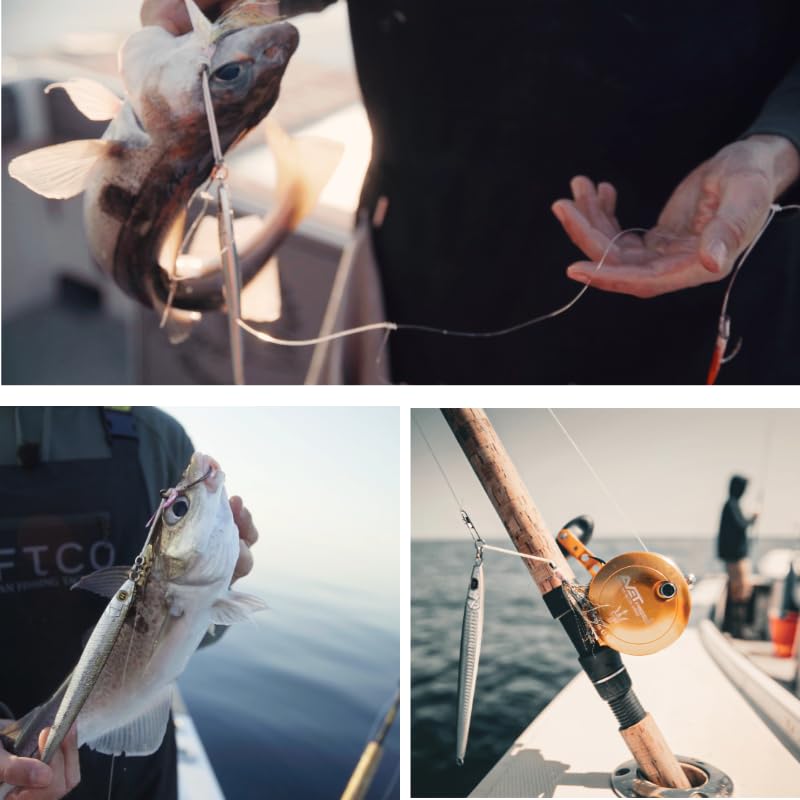 Hogy Big-Game Sand EEL Jig - Tuna Fishing Lure Knife-Style Deep Water Jig | Knife-style deep water jig with heavy-duty assist hooks for Tuna, Striped Bass, Groundfish & saltwater fishing. - color: Olive, size: 8/0 - 4.5oz