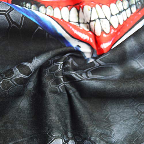 Obacle Neck Gaiter Face Mask Bandana for Dust Wind Sun Protection for Men Women - color: Clown Smile Face Neat Teeth