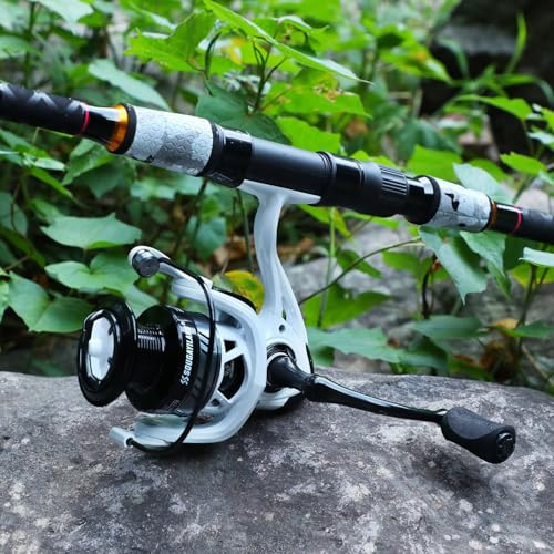 Sougayilang Surf Fishing Rod and Reel Combo, 4 Piece MH/H Saltwater Fishing Combo with 5000 Size Spinning Reel(12'/15') - color: blue, size: 11ft-Spinning-4Pc-Heavy