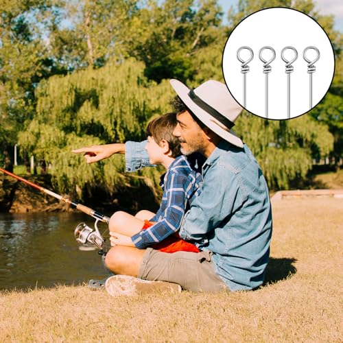 100 Pack Fishing Looped Spinner Shaft, Stainless Steel Spinner Bait Wire Fishing Lure Making Supplies - Lure Making Kit Rigs for Freshwater Bass, Trout, Walleye, Salmon, Catfish - size: 0.8*160mm