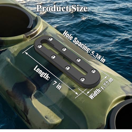 Kayak Track Rail - Low Profile Design for Fishing Rod,Cup Holders and Paddle Holders | High-Strength Nylon & Stainless Steel 304 | Kayak Accessories Mount Track & Rail System for Kayak - style: 7inch,2pcs