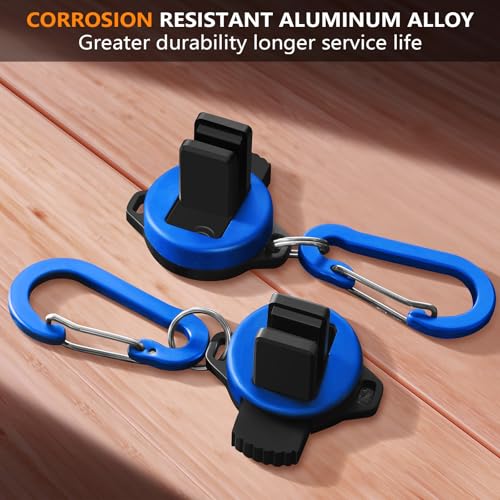 Fishing Rod Clip(Extra-Strength Version), Wearable Fish Rod Holder, Fly Fishing Pole Holder Pole Clips Fly Fish Accessories - color: Blue