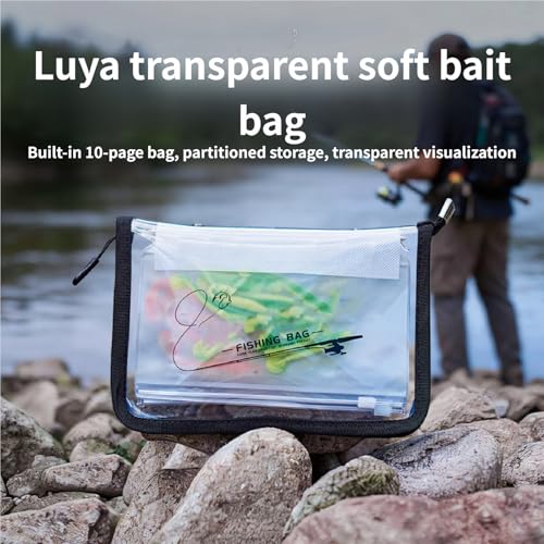 Tackle Binder Bag Include 10/5 Detachable Pocket Fishing Lures Storage Artificial Spoon Baits Organizers Spoon Organizers Artificial Crank Tackle Binder Includes Detachable Pocket - color: 5 pages