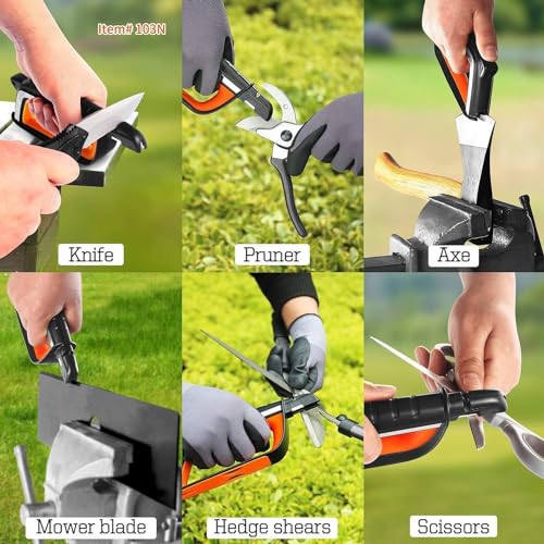 SHARPAL Pocket Knife Sharpener & Garden Tool Sharpener, Combo Gift Pack | Sharpens Straight & Serrated Knives, Lawn Mower Blade, Axe, Pruners, Shears & Scissors, Greeting Card - style: Combo Gift Pack