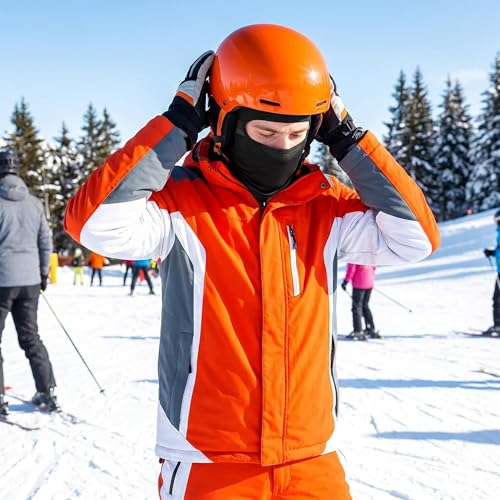 2 Pieces Thin Balaclava Ski Mask Head Mask Full Face Mask Windproof Sun UV Protection Hood for Women Men - color: Black+rose Red