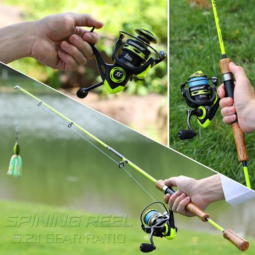Sougayilang Spinning Fishing Reels, Carbon Fiber 17.5LBs Max Drag,5.2:1 Gear Ratio, Ultra Smooth Powerful for Inshore Boat Rock Freshwater Saltwater Fishing - size: 2000