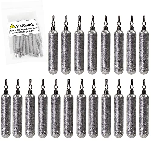 Croch Drop Shot Weights Hand Poured Size 1/8 1/4 3/8 (20 per Pack) - size: 1/8OZ