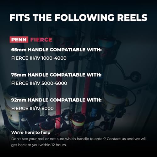 GOMEXUS Power Handle for Penn Fierce III IV/Battle III HS Spinning Reel Replacement Crank 【Please Note The First Picture & Please do not Adapt to Other reels to Avoid Damage to The Reel】 - style: For Fierce 5000-6000 Thread