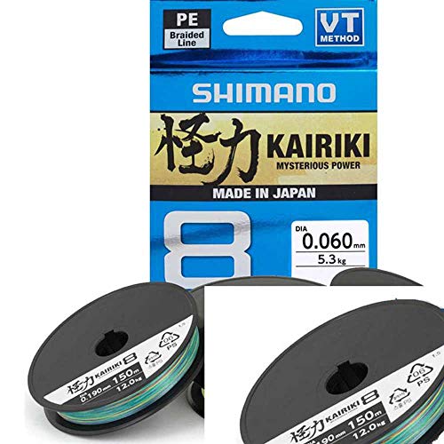 Shimano Kairiki 8, 300 Meter, Multi-Colour, Braided Fishing Line 59WPLA68R2 - size: 0.35mm / 39.5kg, 300m