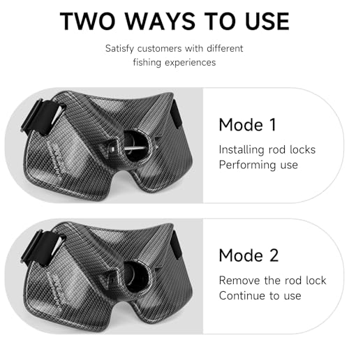 SANLIKE Fishing Belt Rod Holder Lightweight Carbon Fiber Fishing Belt | Adjustable heavy-duty nylon strap with quick buckle, suitable for offshore boat, deep sea and surf rock fishing